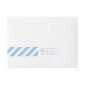 洗礼、聖餐式|の青い十字の宛名ラベル ラップアラウンド宛名ラベル (正面)