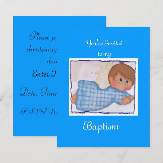 洗礼 / 誕生式招待状 招待状 (正面/裏面)