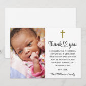 洗礼 誕生 堅聖礼 キリスト教 宗教的 サンキューカード (正面/裏面)