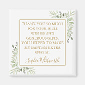 洗礼 誕生 植物 感謝 マグネット (正面)