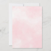 洗礼 誕生 水彩画 グリーン ローズゴールド 招待状 (裏面)