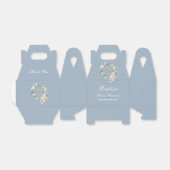 洗礼 誕生 水彩 花 ダスティーブルー フェイバーボックス (折り畳みなし)