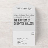 洗礼 誕生 祝賀 1枚でOK 招待状 (外側)