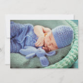 洗礼 誕生 花束 フォト ゴールド サンキューカード (裏面)