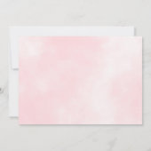 洗礼 誕生 葉緑 ピンク 水彩写真 サンキューカード (裏面)