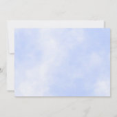 洗礼 誕生 葉緑 青 水彩写真 サンキューカード (裏面)