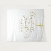 洗礼 誕生 金色スクリプト フォト 背景 タペストリー (正面(横))