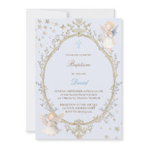 洗礼 赤ちゃん 男の子の招待状