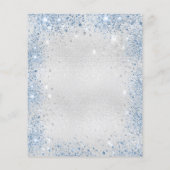 洗礼 銀青色 男の子 花 モダン ご案内 チラシ (裏面)