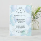 洗礼 青い風船 クロス 招待状 (スタンド正面)