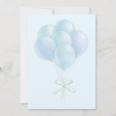 洗礼 青い風船 クロス 招待状 (裏面)