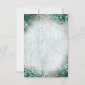 洗礼 青 錆びたゴールド 十字架 誕生 招待状 (裏面)