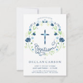 洗礼・ baptisms 招待状 男の子 招待カード (正面)