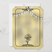 洗素朴浄カントリー·ライト·ストリング·サンセ結婚ットズ 招待状 (裏面)