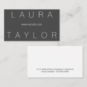 洗練お洒落された灰色 名刺 (正面/裏面)