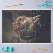 洗練お洒落された猫サロンの日の切り離し 薄葉紙 (クラフト)