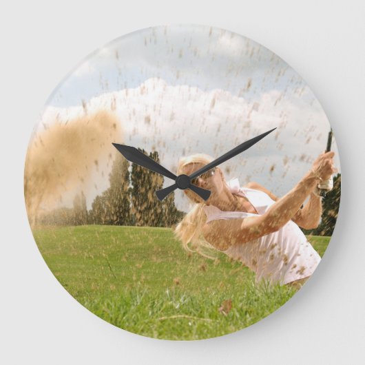 洗練お洒落さ最高の: Wall Clock ラージ壁時計 (正面)