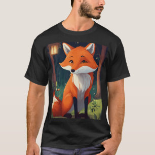 洗練されたいたずら好きなキツネ（ライトバックグロ） Tシャツ