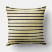 洗練されたおもしろい金ゴールドフラミンゴブラックモノグラム クッション (裏面)