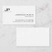 洗練されたお洒落なモノグラムのデザインのモダンの平野 名刺 (正面/裏面)