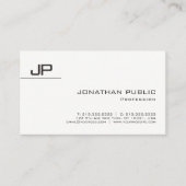 洗練されたお洒落なモノグラムのデザインのモダンの平野 名刺 (正面)