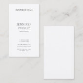 洗練されたお洒落デザイントレンディープレーンモダン 名刺 (正面/裏面)