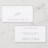 洗練されたお洒落モダントレンディーエレガントプレーン 名刺 (正面/裏面)