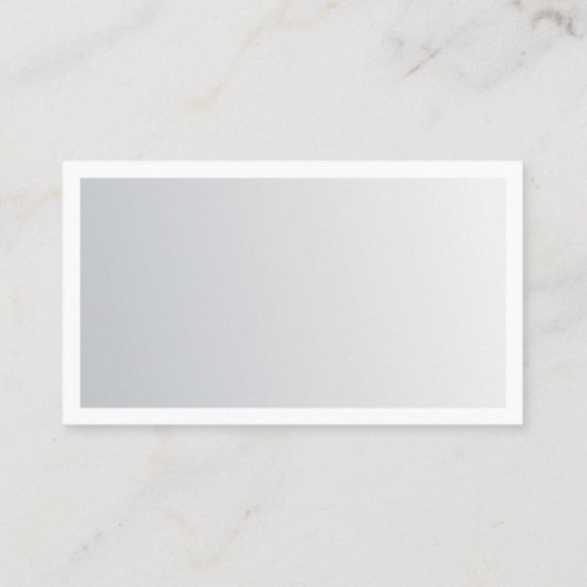 洗練されたはっきりしたデザインの粋な銀製の一見 名刺 (裏面)