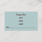 洗練されたアクアブラウン名刺 名刺 (裏面)