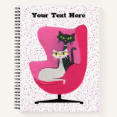 洗練されたアトミック猫ダイヤモンドカラー椅子 ノートブック (正面)