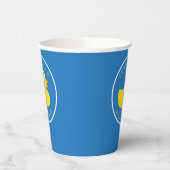 洗練されたアヒル赤ちゃんシャワーブルーカスタムの色P 紙コップ (左)