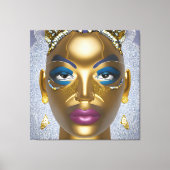 洗練されたアフリカの美しい:黒い歴史の月 キャンバスプリント (正面)