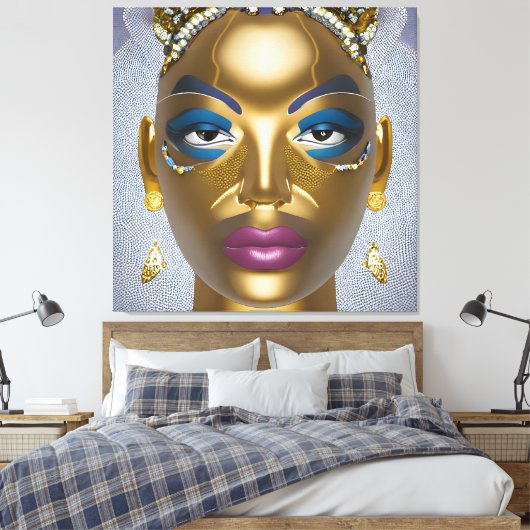 洗練されたアフリカの美しい:黒い歴史の月 キャンバスプリント (インサイチュ (寝室))