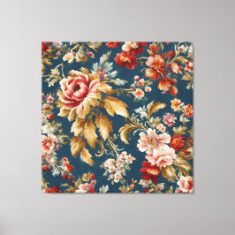 洗練されたイタリアン美しいフローラデザイン キャンバスプリント