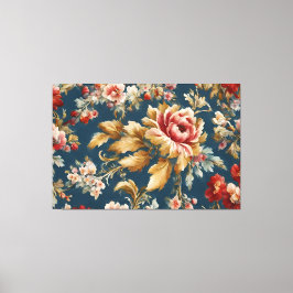 洗練されたイタリアン美しいフローラデザイン キャンバスプリント