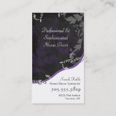 洗練されたインテリア・デザイナーの名刺- 名刺 (裏面)