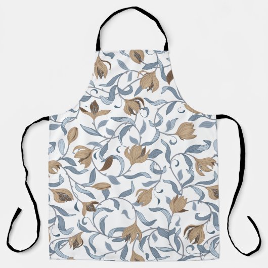 洗練されたウィリアム・モリスインスパイア エプロン (正面)