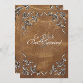 洗練されたウェスタンリハーサルディナー招待状 招待状 (正面/裏面)