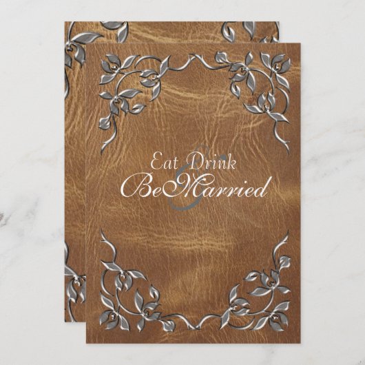 洗練されたウェスタンリハーサルディナー招待状 招待状 (正面/裏面)