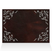 洗練されたウェスタン結婚のテーブル番号カード (内部横(上))