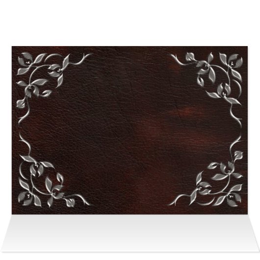 洗練されたウェスタン結婚のテーブル番号カード (内部横(上))