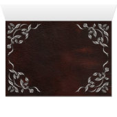 洗練されたウェスタン結婚のテーブル番号カード (内部横(下))