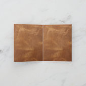 洗練されたウエスタンレザーウェディング サンキューカード (内部)