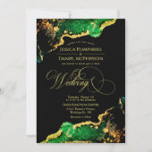 洗練されたエメラルドグリーン青銅 招待状 (正面)