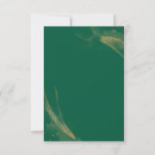 洗練されたエメラルドバラ結婚ズ 出欠カード (裏面)