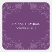 洗練されたエレガンスフェイスステッカーまたは封筒用シール(P) スクエアシール (正面)