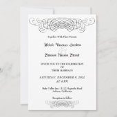 洗練されたエレガンス ウェディング 招待状 (正面)