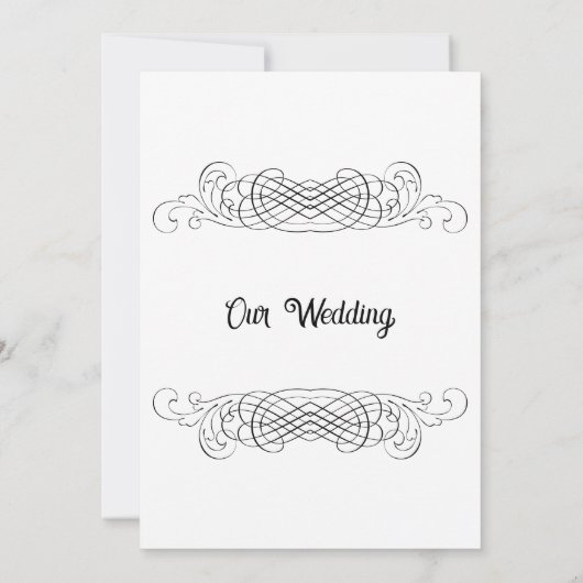 洗練されたエレガンス ウェディング 招待状 (裏面)