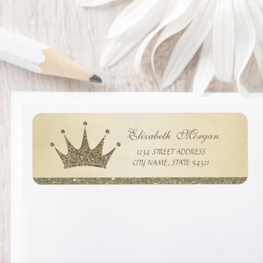 洗練されたエレガントきらびやかなティアラ住所 シール (インサイチュ)