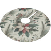 洗練されたエレガントとクリスマスホリデーフローラパイン ブラッシュドポリエステルツリースカート (アングル)